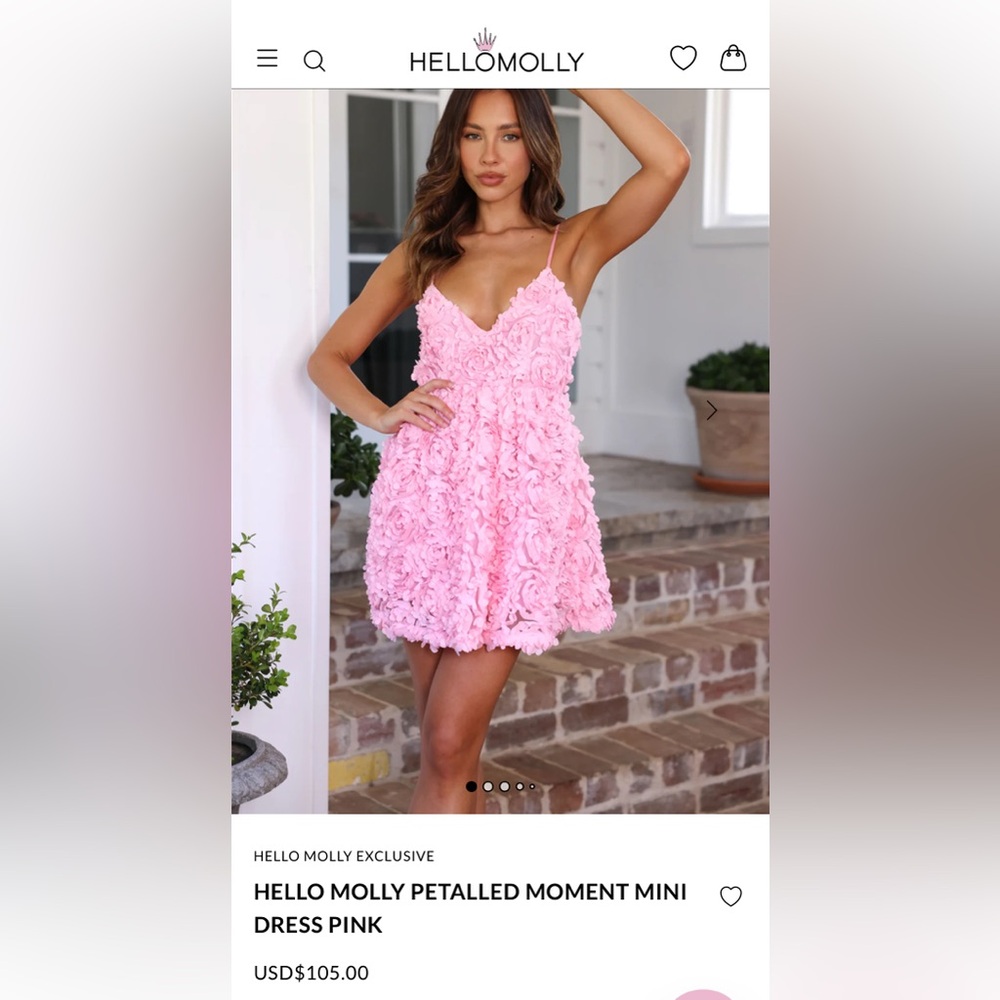 Hello Molly Pink Ruffled Sundress Sleeveless